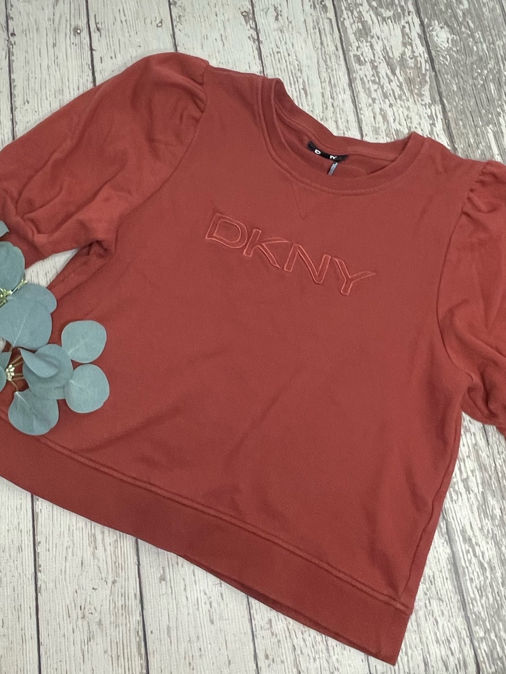 DKNY Puff Short Sleeve Top